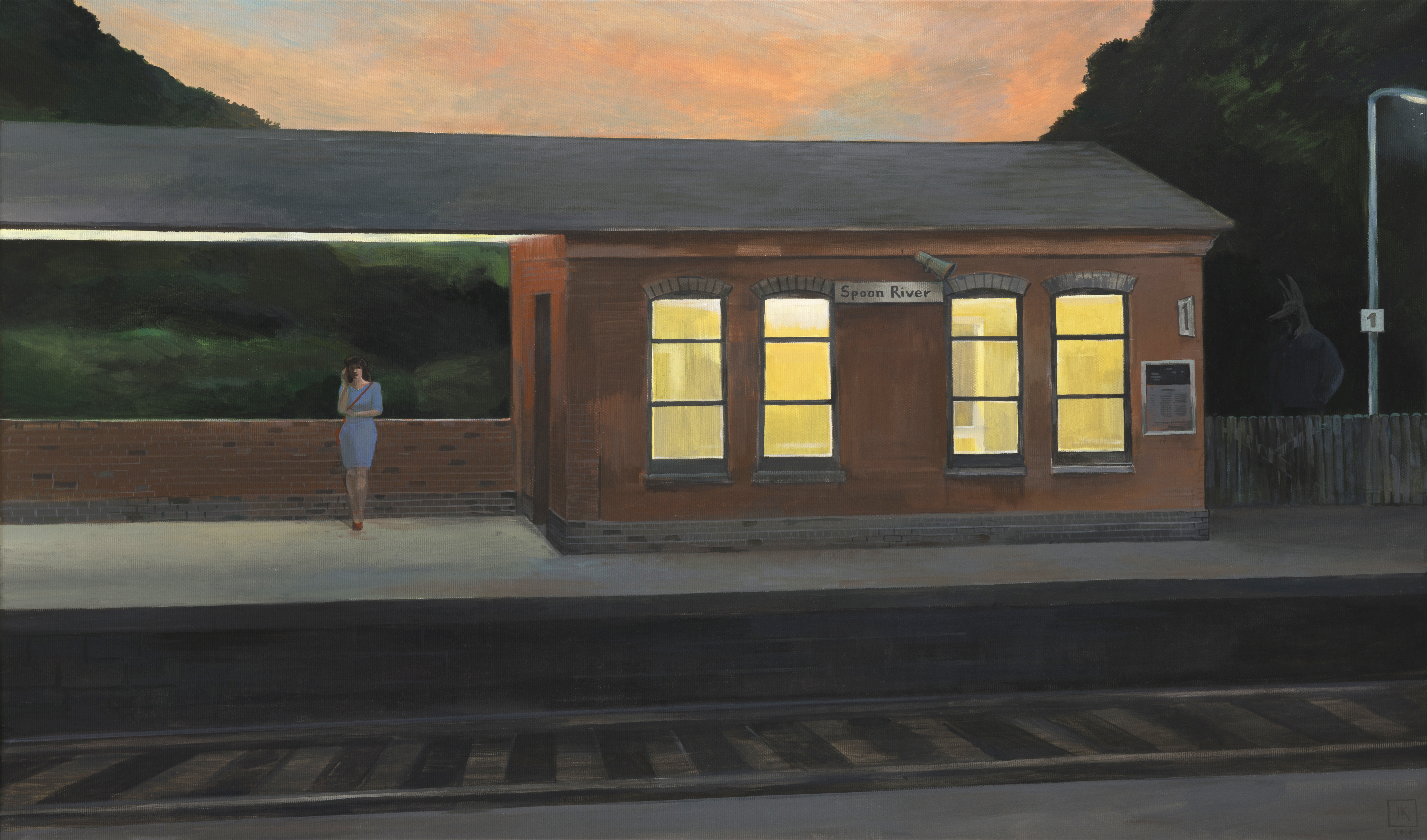 Joanna Karpowicz „Spoon River”, 65 x 92 cm, akryl na płótnie, 2016